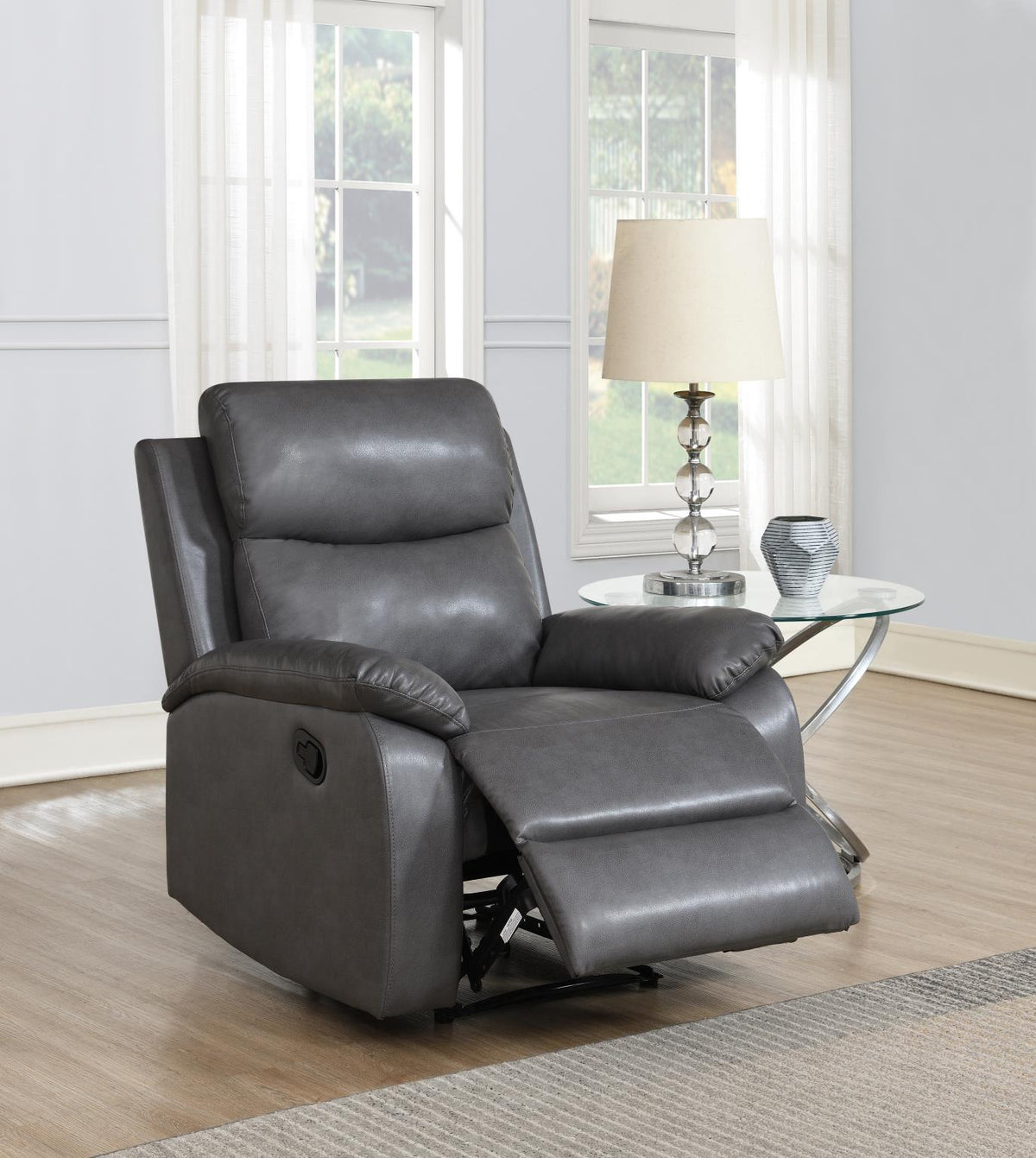 Gray Motion Sofa Set with Center Table
