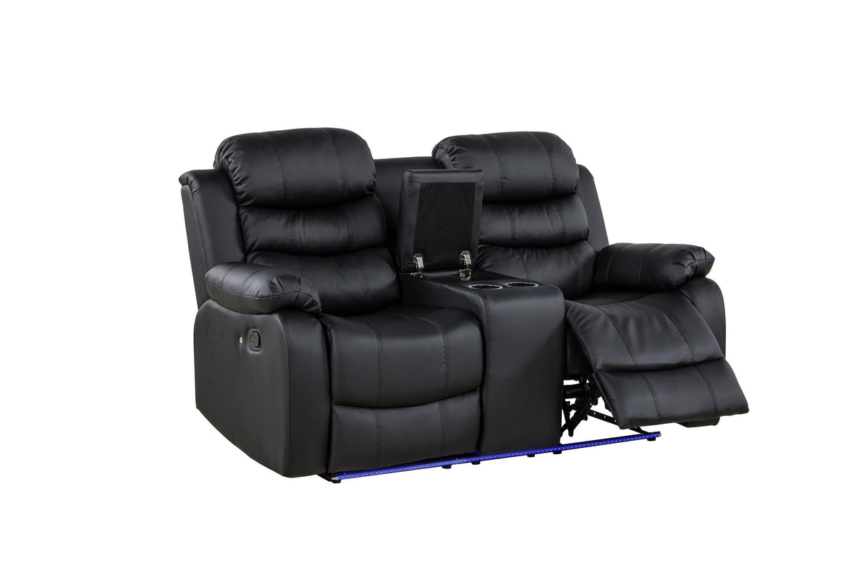 Black Motion Sofa, Loveseat & Chair