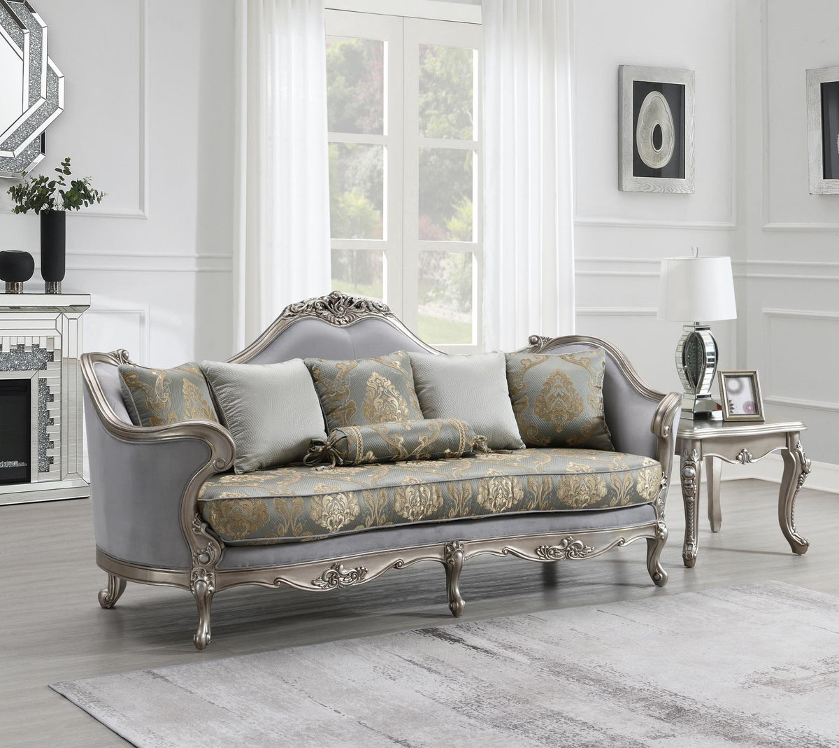Traditional Gray Sofa & Loveseat Collection