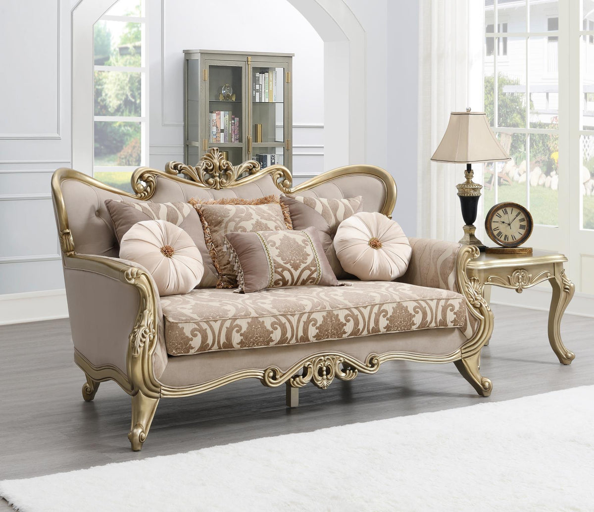 Traditional Beige Sofa & Loveseat Collection
