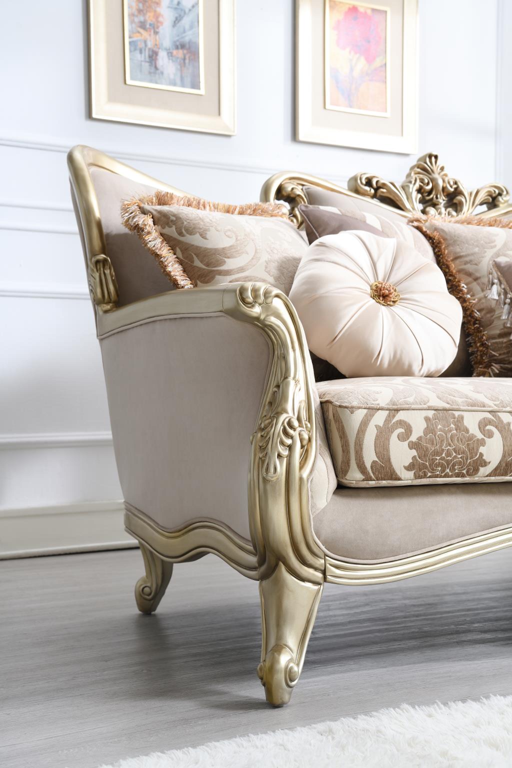 Traditional Beige Sofa & Loveseat Collection