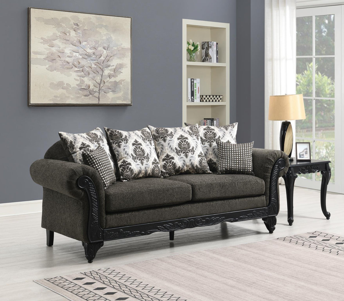 Traditional Charcoal Sofa Collection