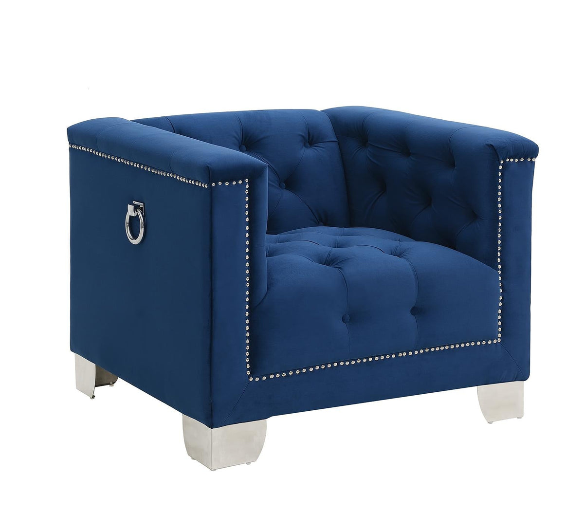 Navy Accent Loveseat & Chair
