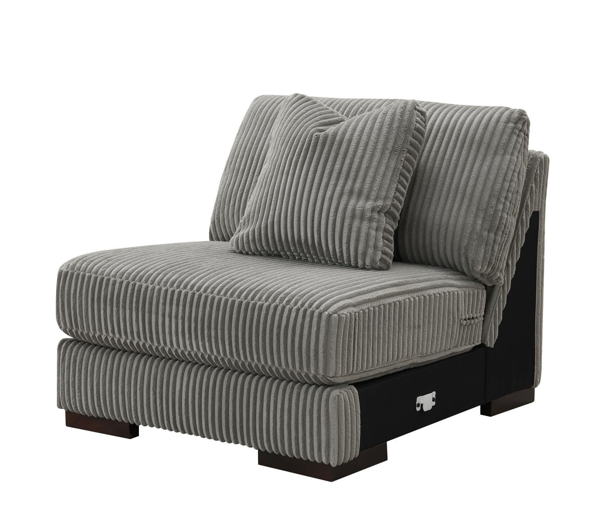 Gray Modular Sectional with Speaker Console