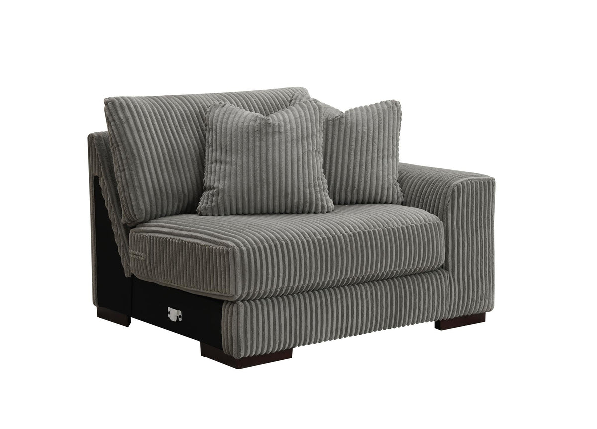 Gray Modular Sectional with Speaker Console