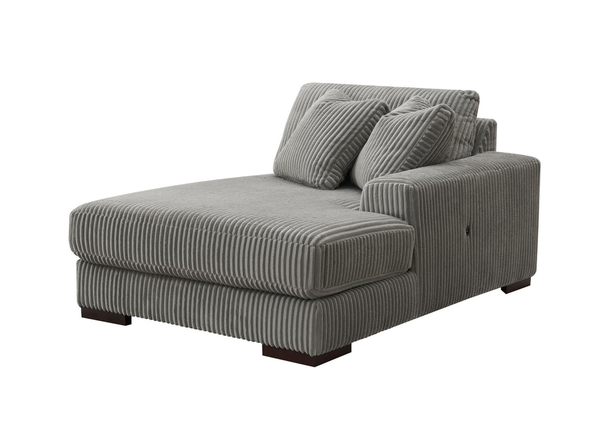 Gray Modular Sectional with Speaker Console