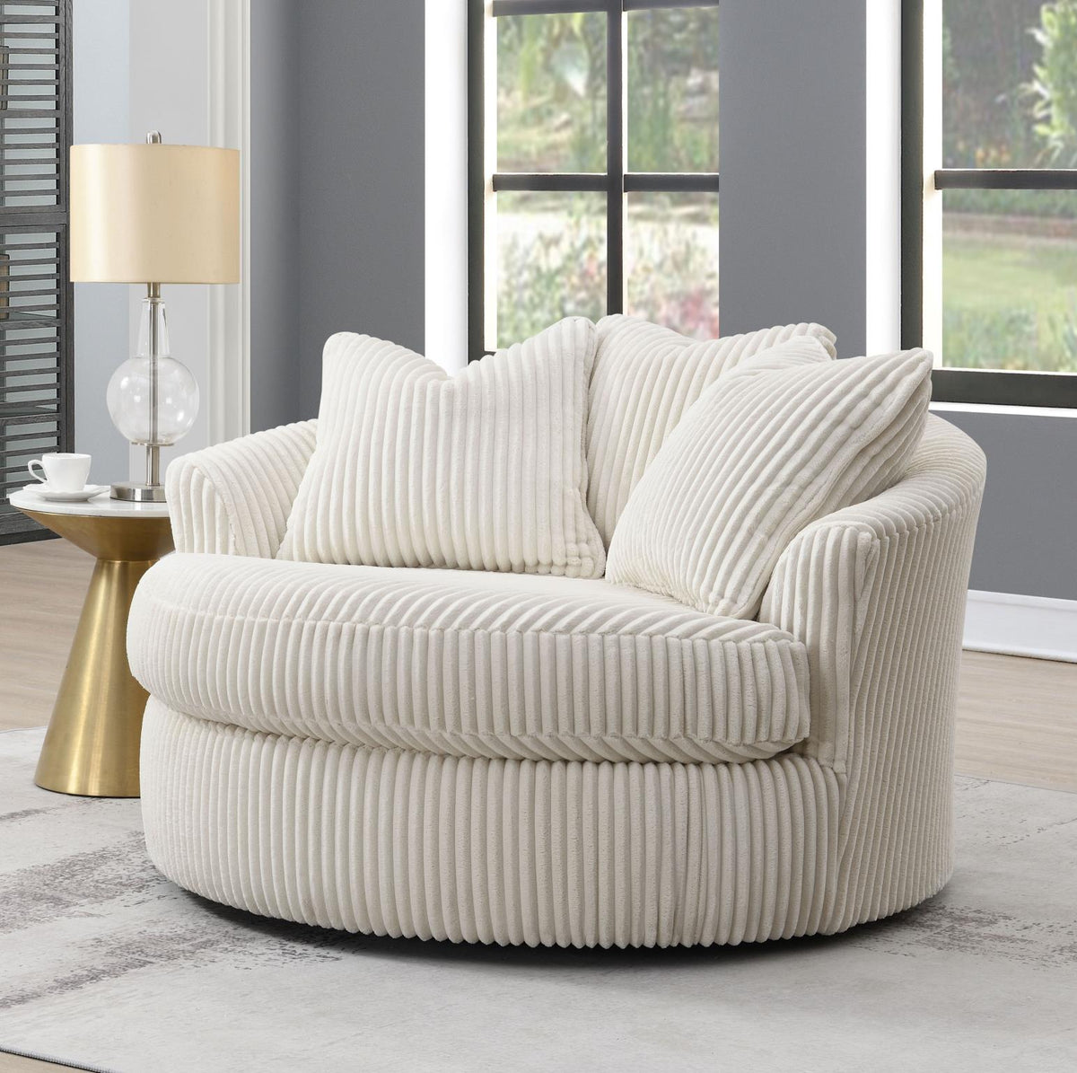 Ivory Modular Sectional with Speaker Console