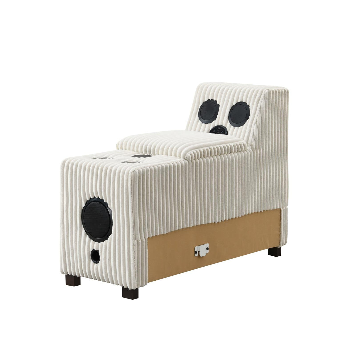 Ivory Modular Sectional with Speaker Console