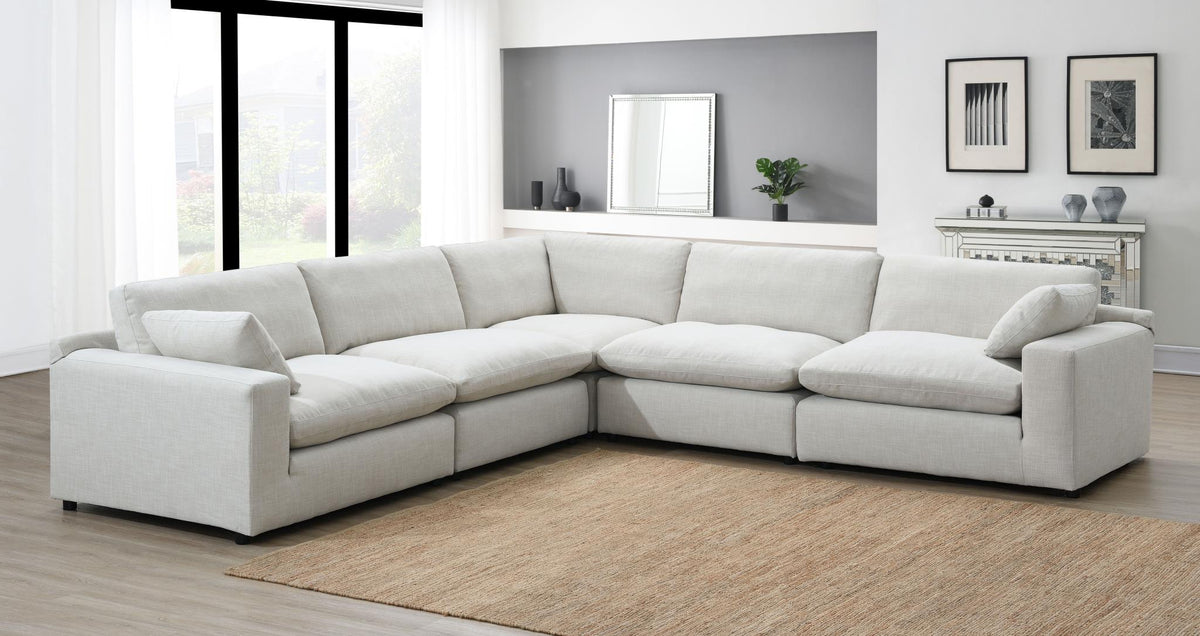 Linen Modular Sectional with USB-C Charging