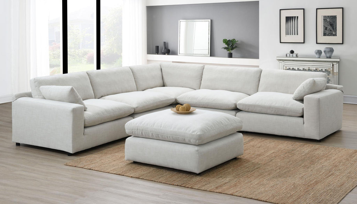 Linen Modular Sectional with USB-C Charging