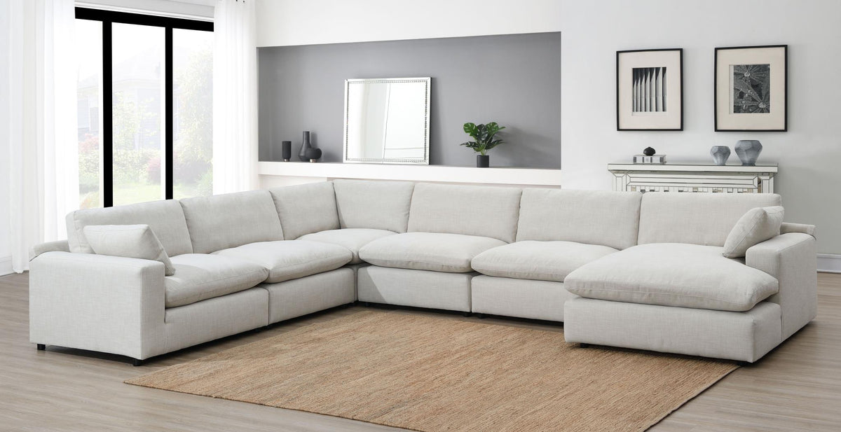 Linen Modular Sectional with USB-C Charging