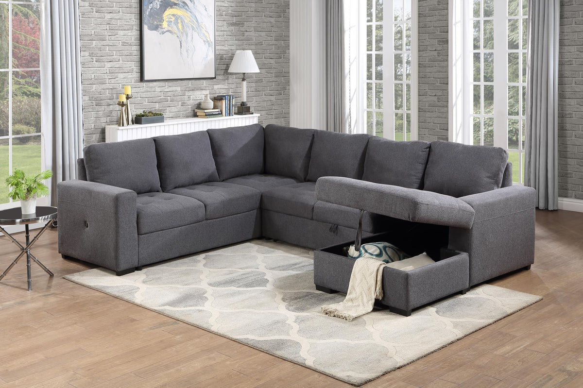 Gray 3-Piece Sectional