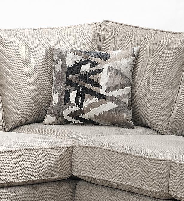 Sand 2-Piece Sectional with Armless Chair