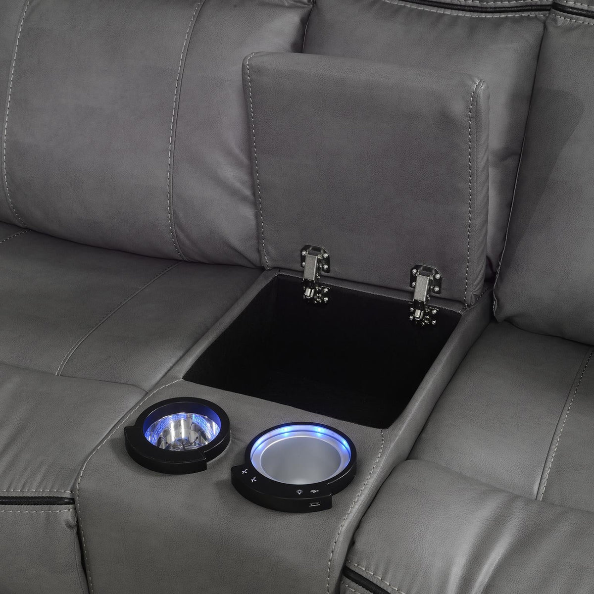 Gray 3-Piece Power Reclining Sectional (2 Power)
