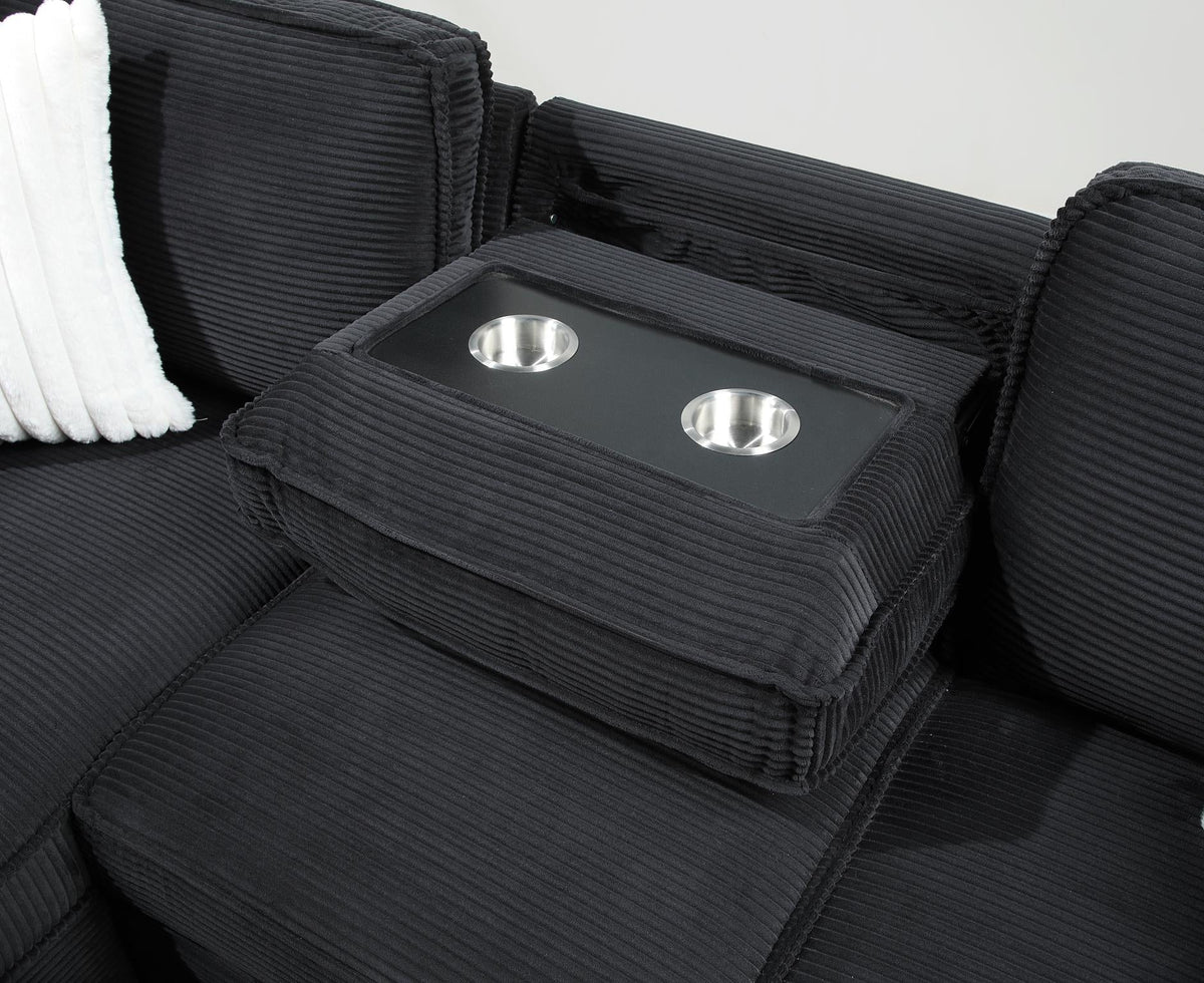 Black Sofa Chaise Sectional