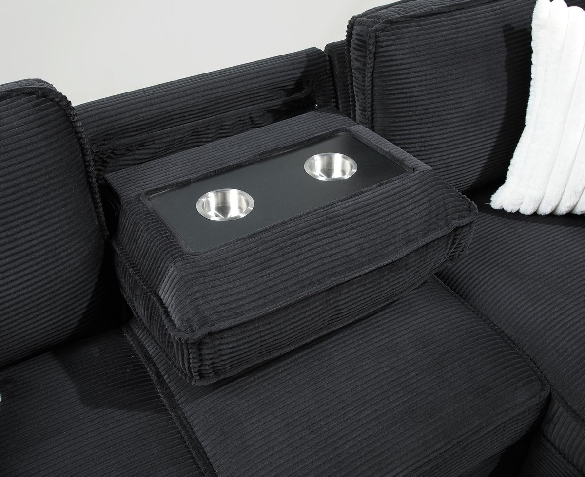Black Sofa Chaise Sectional