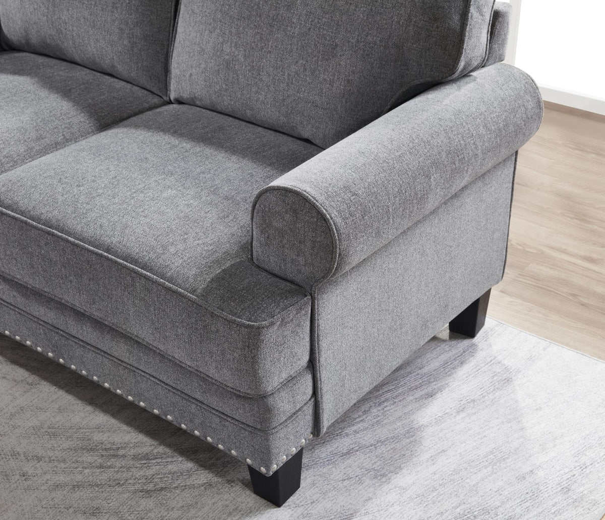 Gray Fabric Sofa, Loveseat & Chair