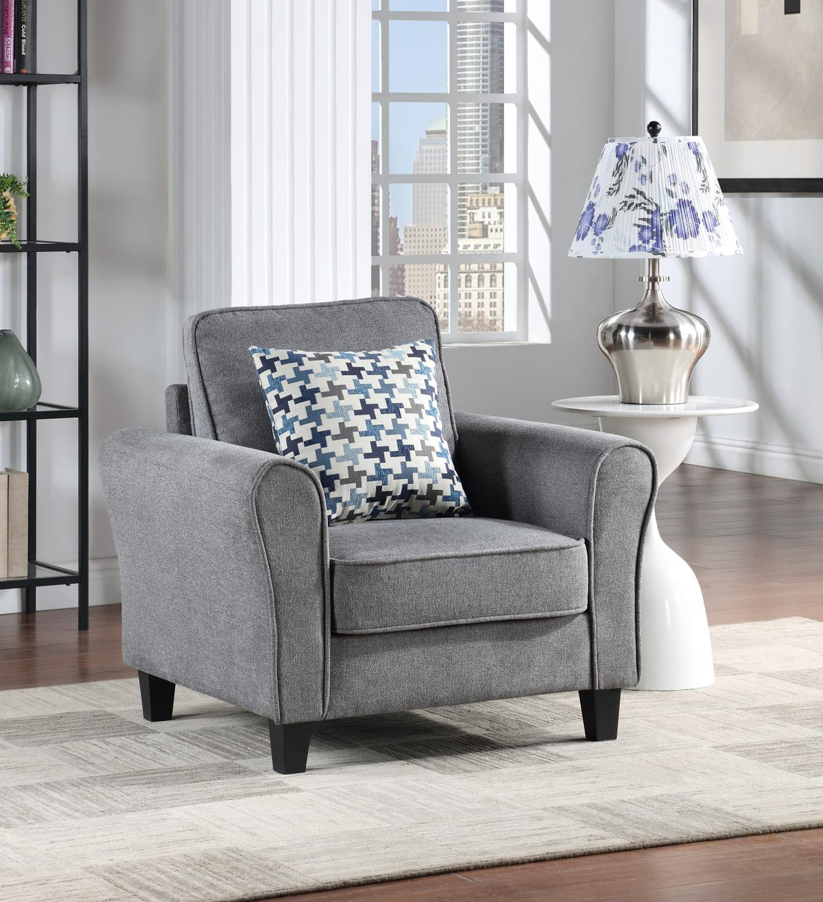 Dark Gray Sofa, Loveseat & Chair