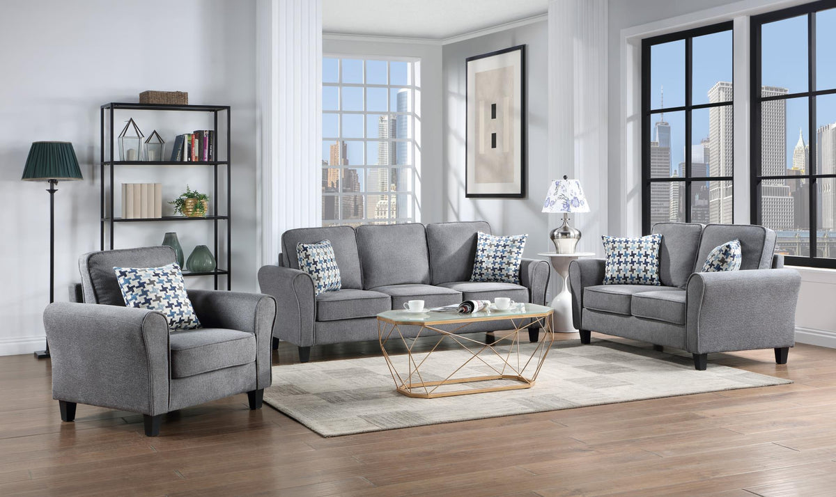 Dark Gray Sofa, Loveseat & Chair