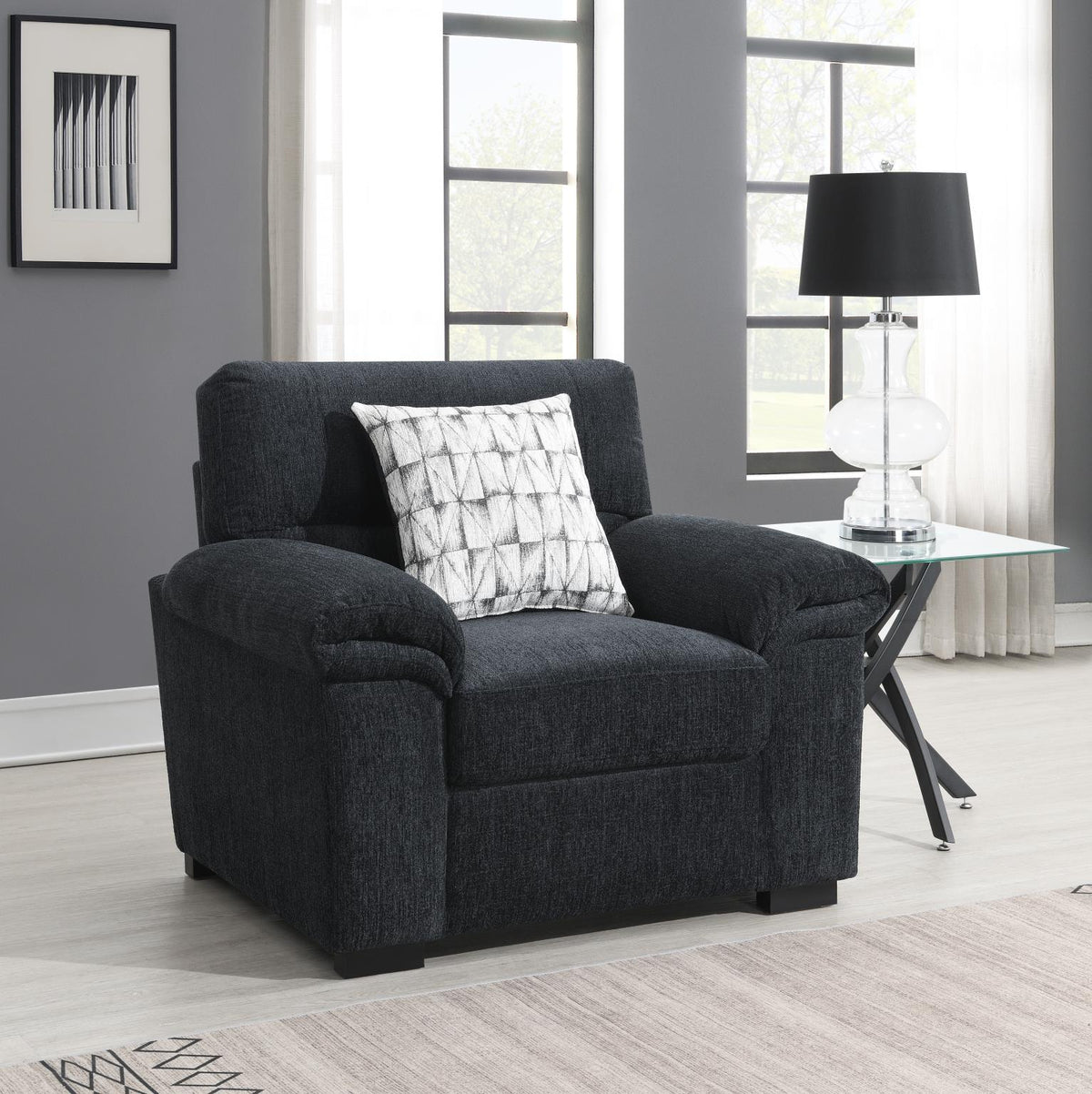 Charcoal Sofa, Loveseat & Chair Collection