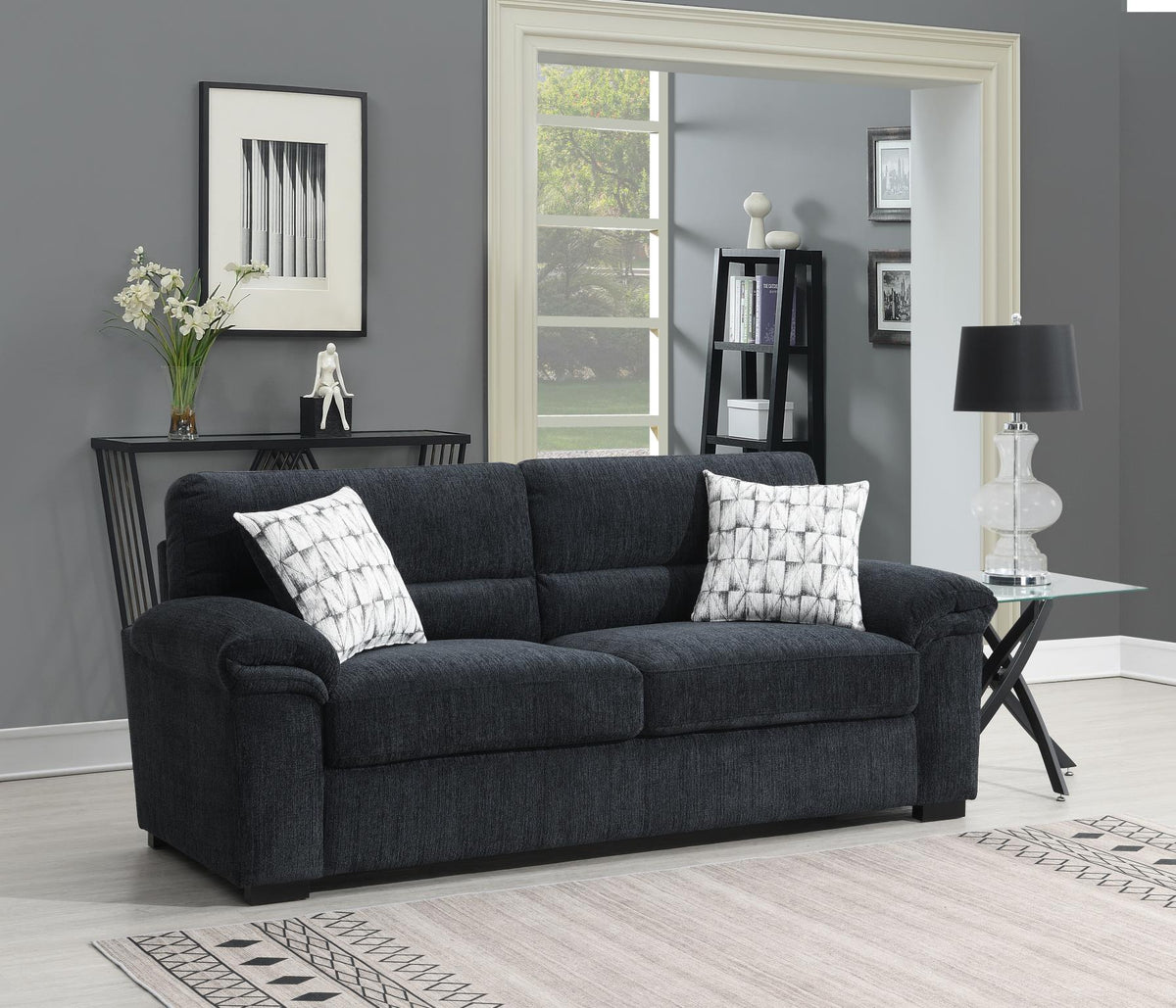 Charcoal Sofa, Loveseat & Chair Collection