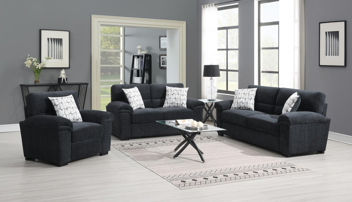 Charcoal Sofa, Loveseat & Chair Collection