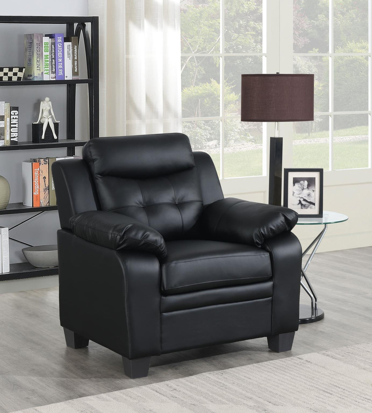 Black Upholstered Living Room Group