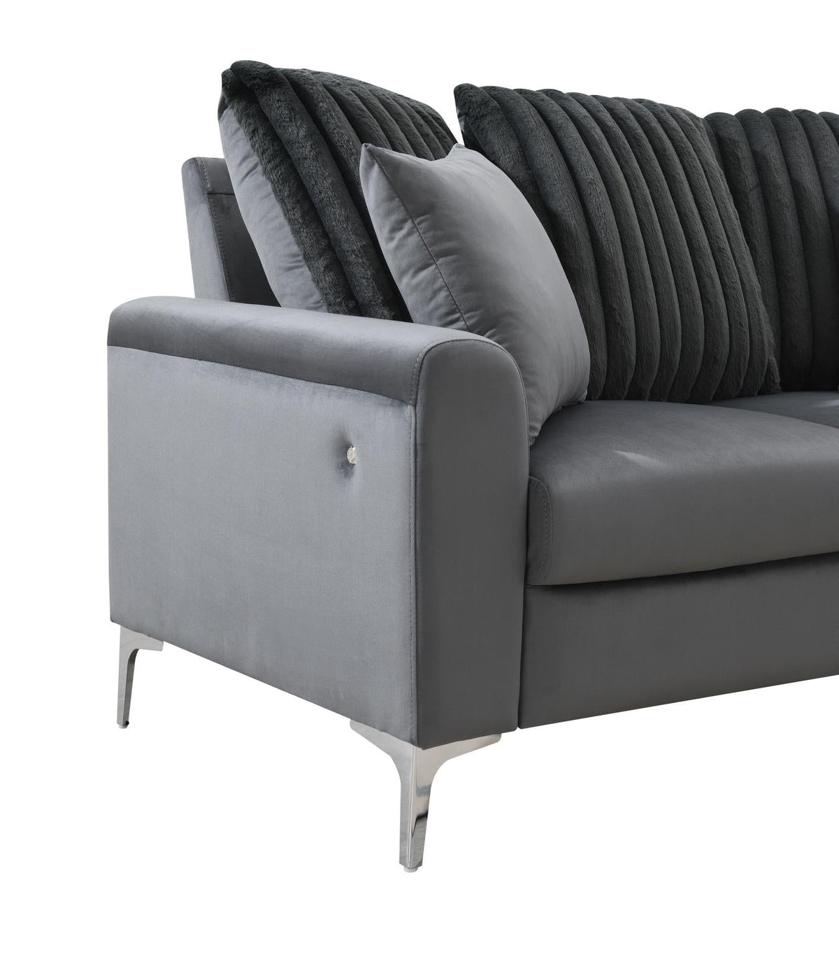 Gray LED Sofa, Loveseat & Chair