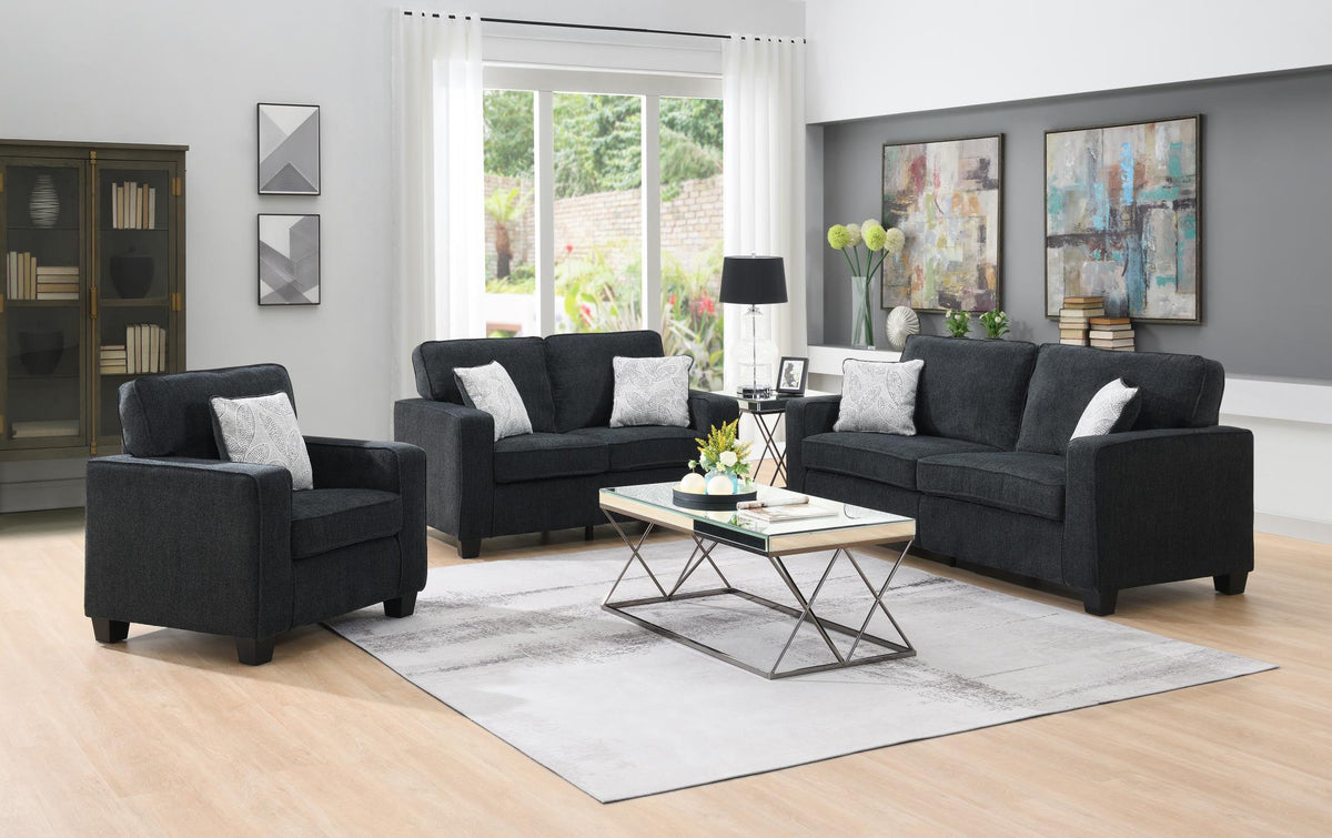 Slate Gray Sofa, Loveseat & Chair