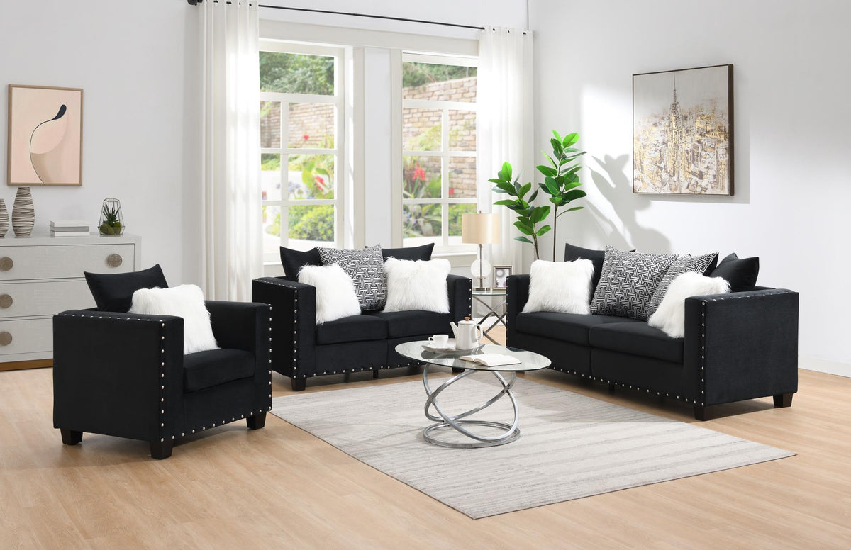 Black Contemporary Sofa Collection