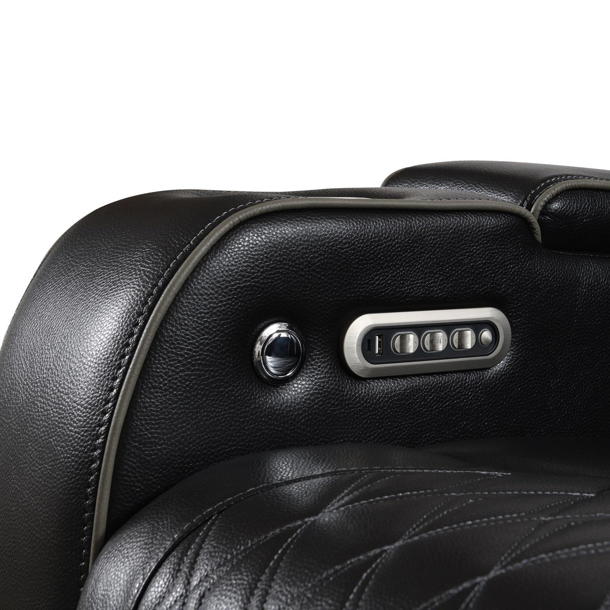 Black Power Reclining Collection with Heat & Massage