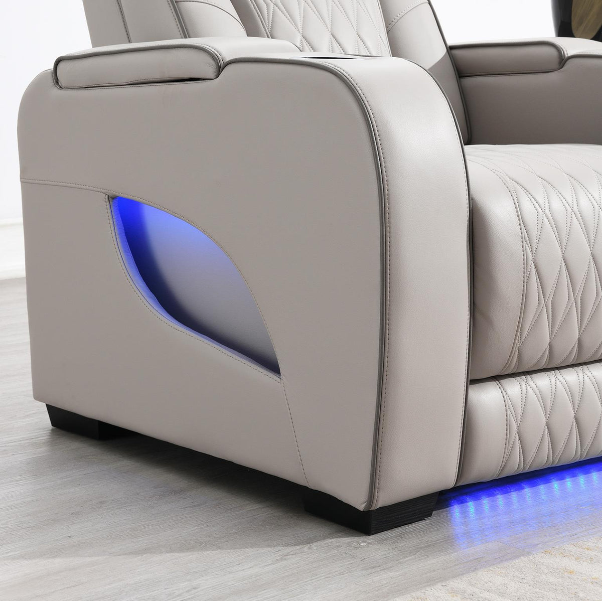 Gray Power Reclining Collection with Heat & Massage