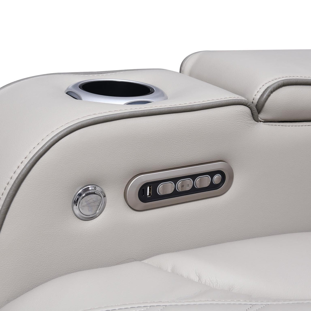 Gray Power Reclining Collection with Heat & Massage