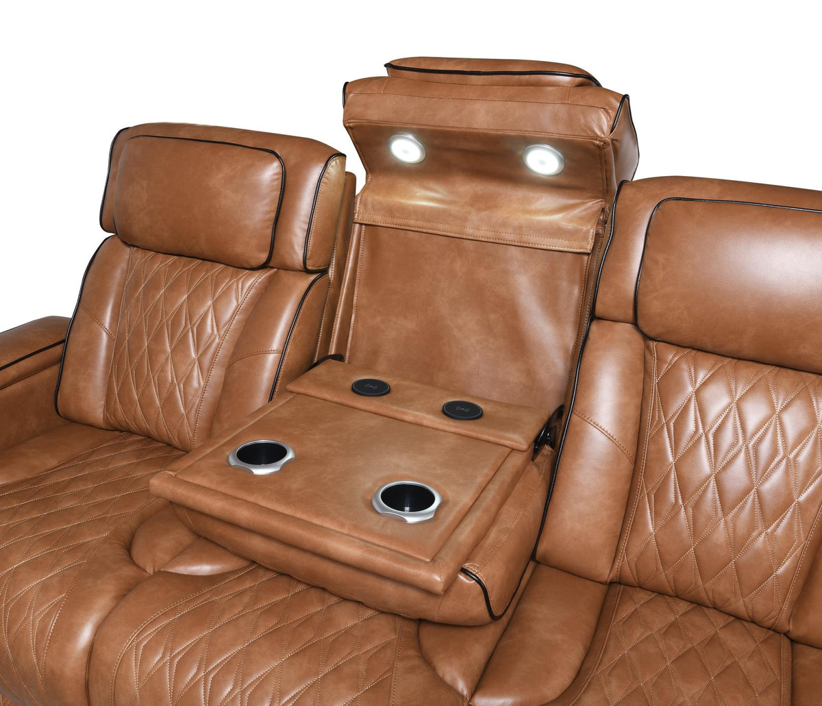 Brown Power Reclining Collection with Heat & Massage