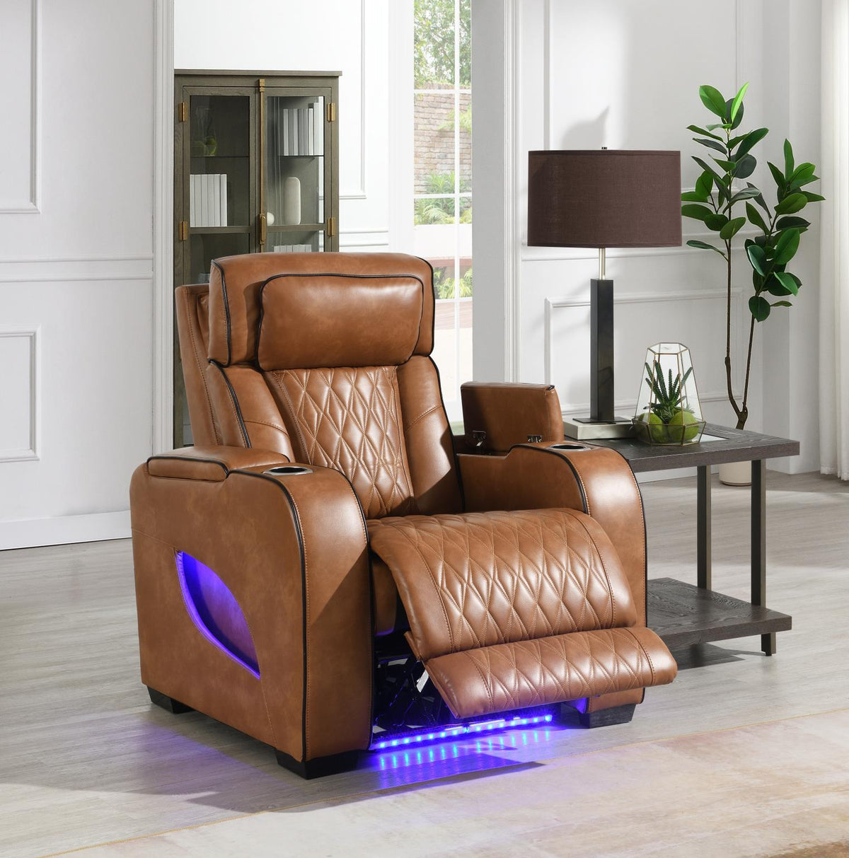 Brown Power Reclining Collection with Heat & Massage