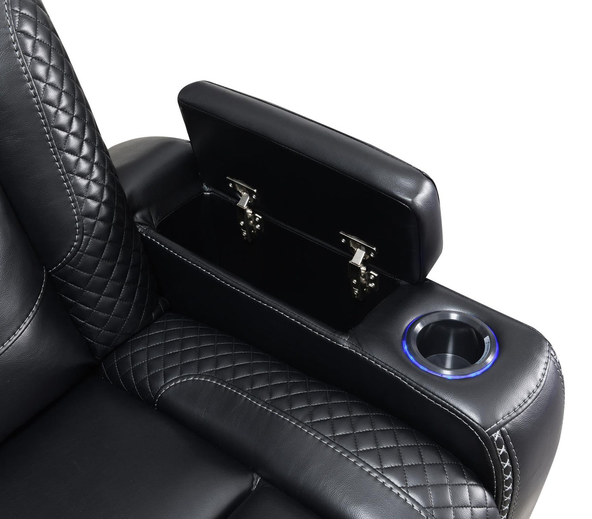 Black LED Power Reclining Sofa Collection