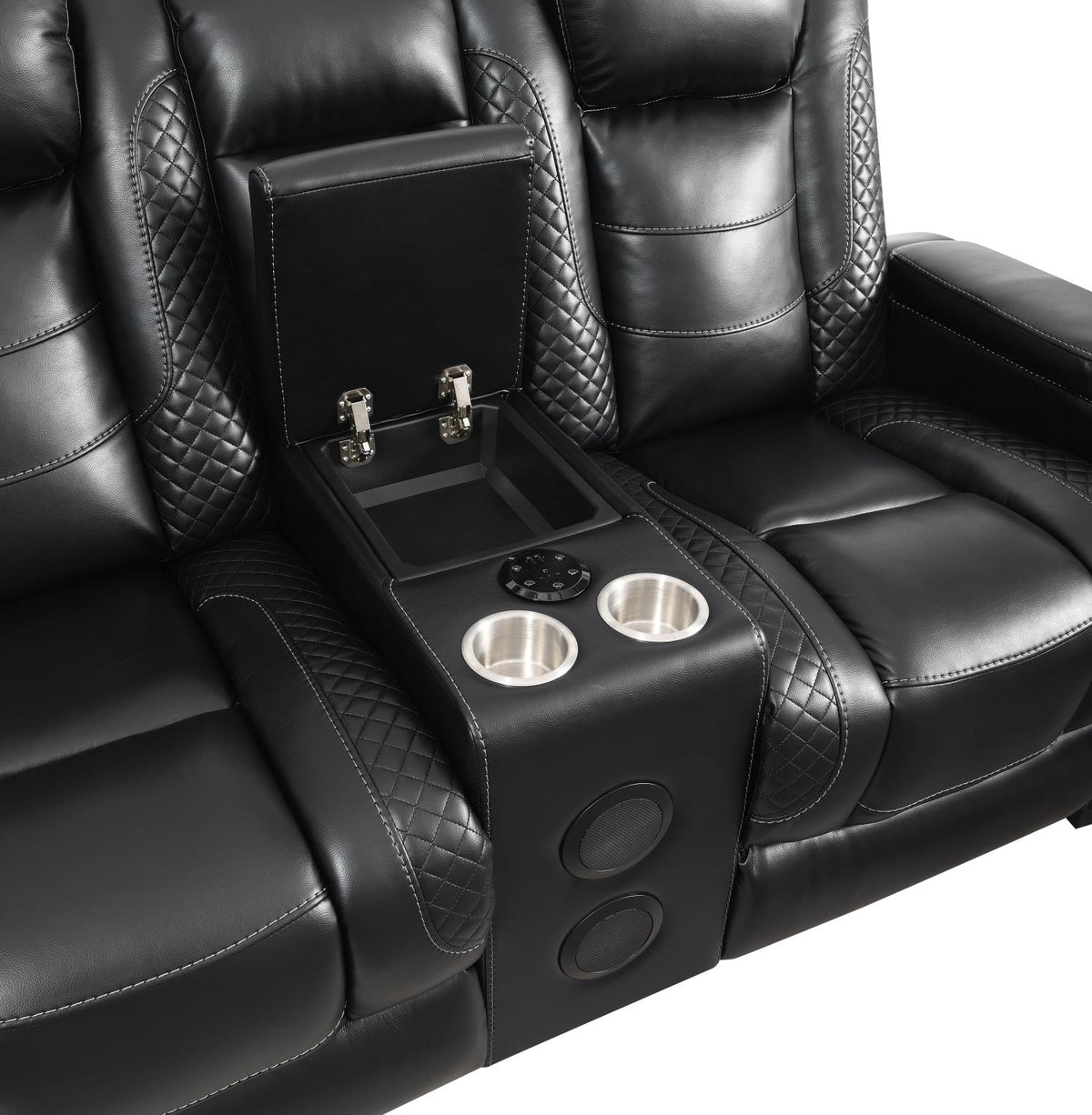 Black LED Power Reclining Sofa Collection