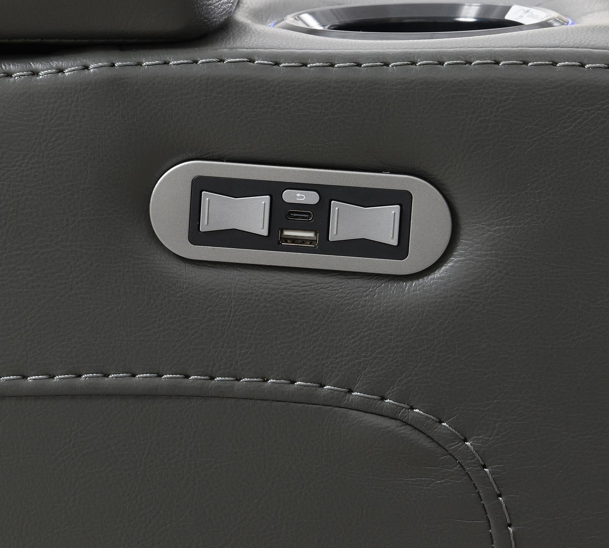 Gray LED Power Reclining Sofa Collection