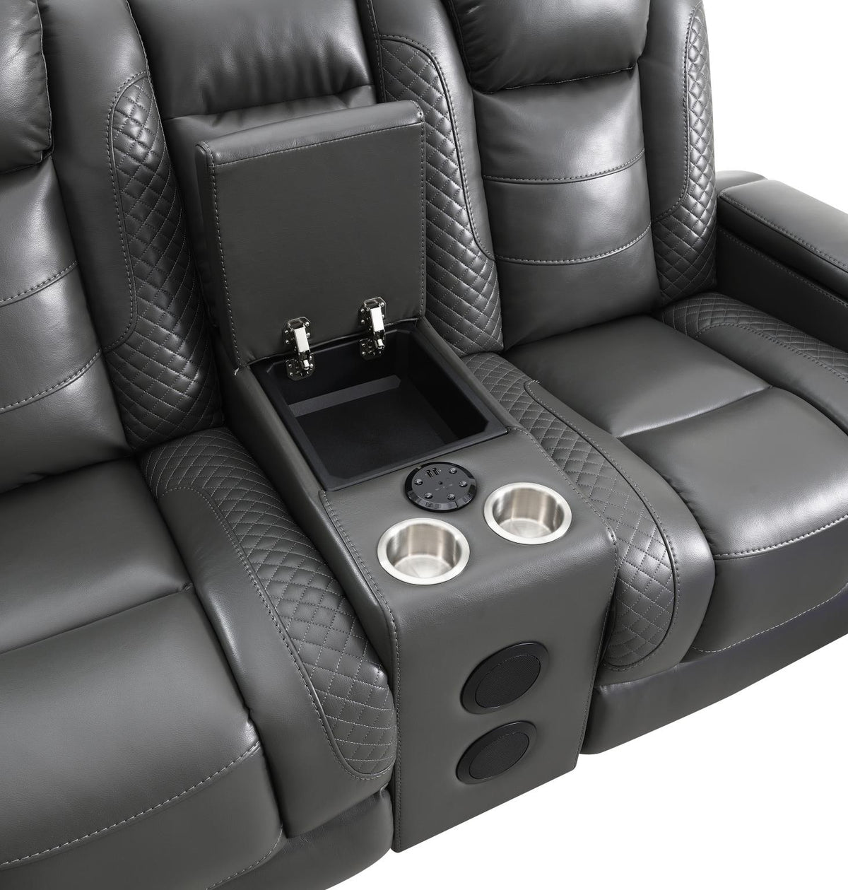 Gray LED Power Reclining Sofa Collection