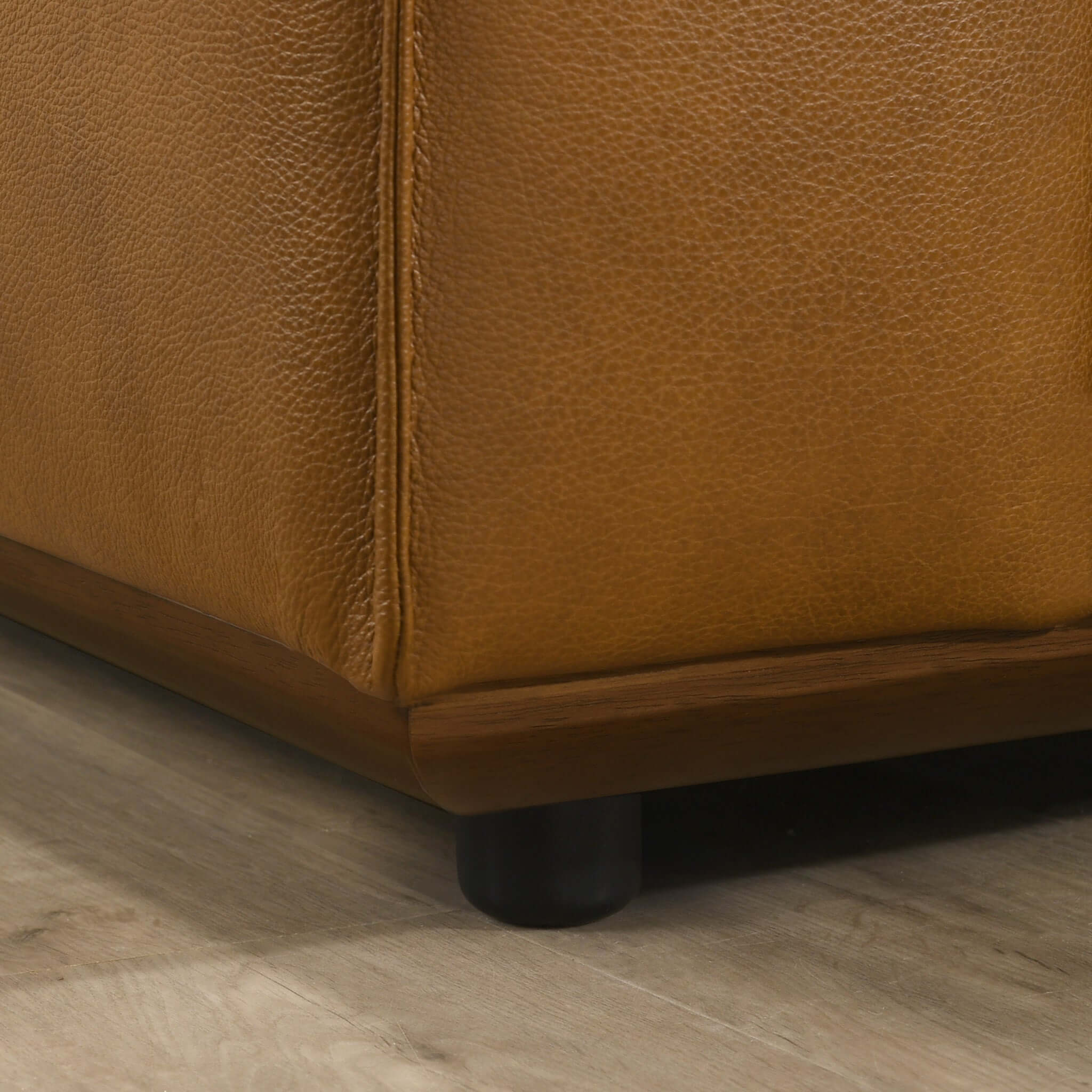 Urban Tan Leather Sofa - New York Modern