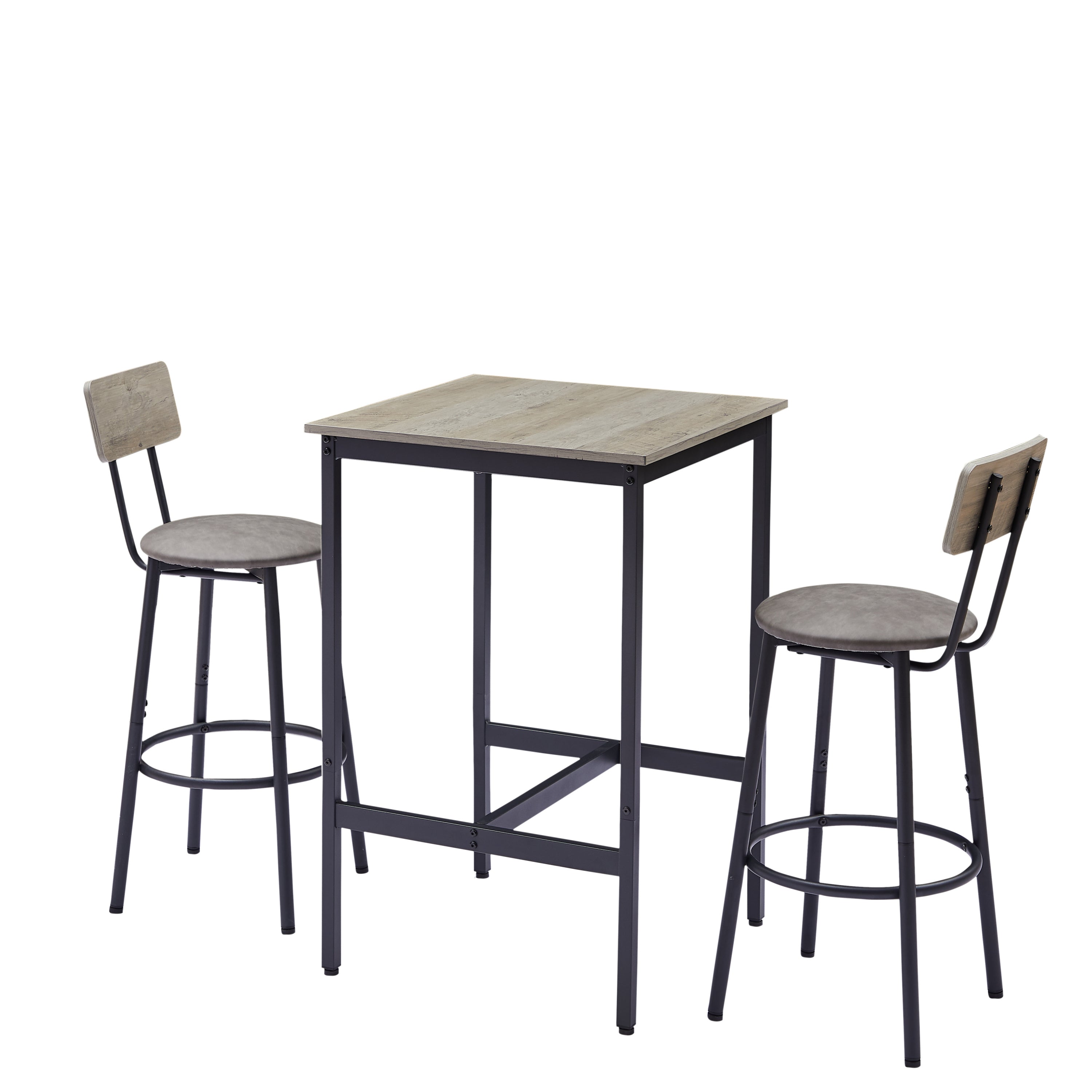 Outdoor Bar Set Modern Design - Gray