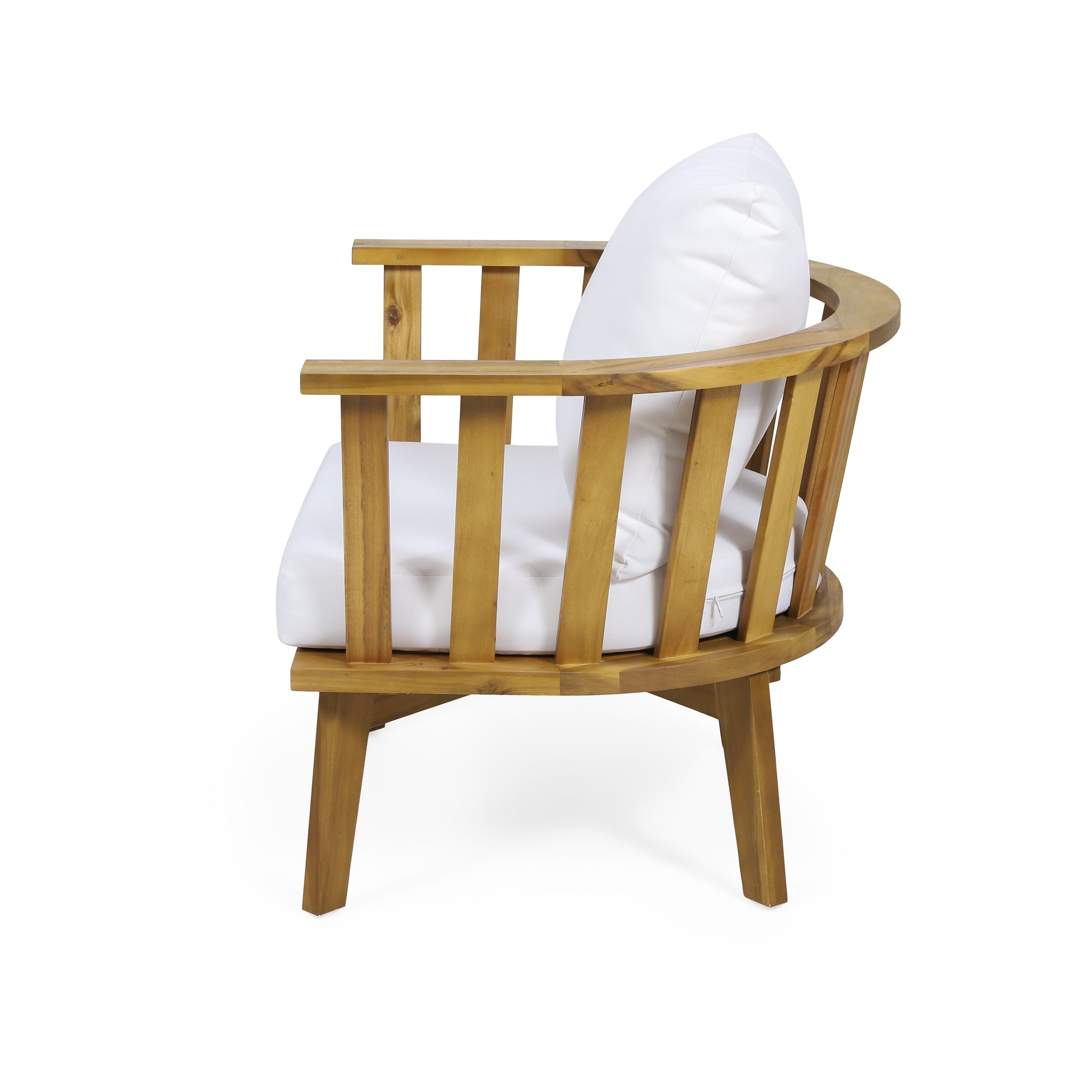 Outdoor Club Chair Cushioned Seating - Teak