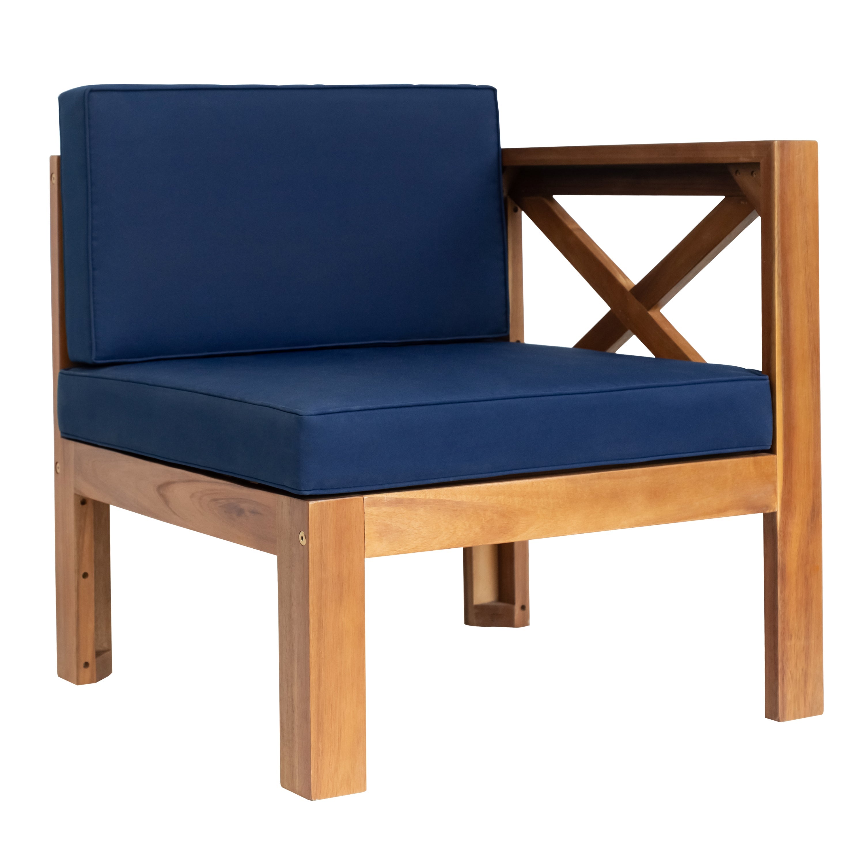 Topmax Outdoor Sectional Set Cushioned Seating - Blue
