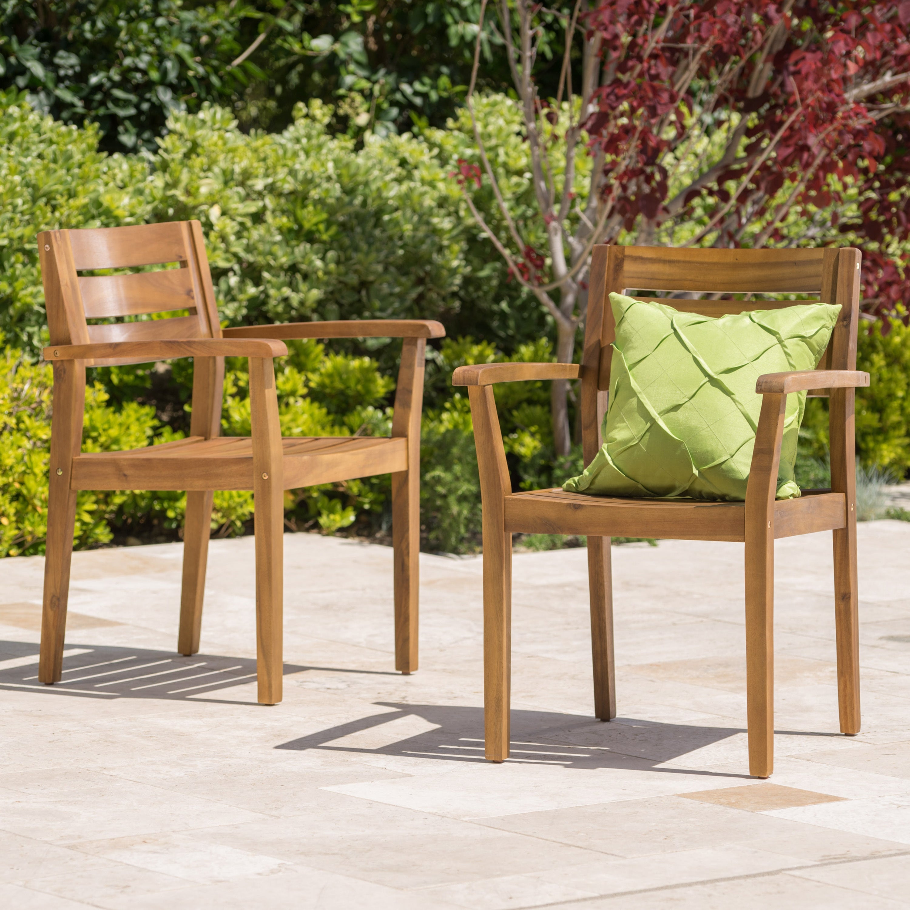 Stamford Outdoor Dining Chair Set Acacia Wood - Teak