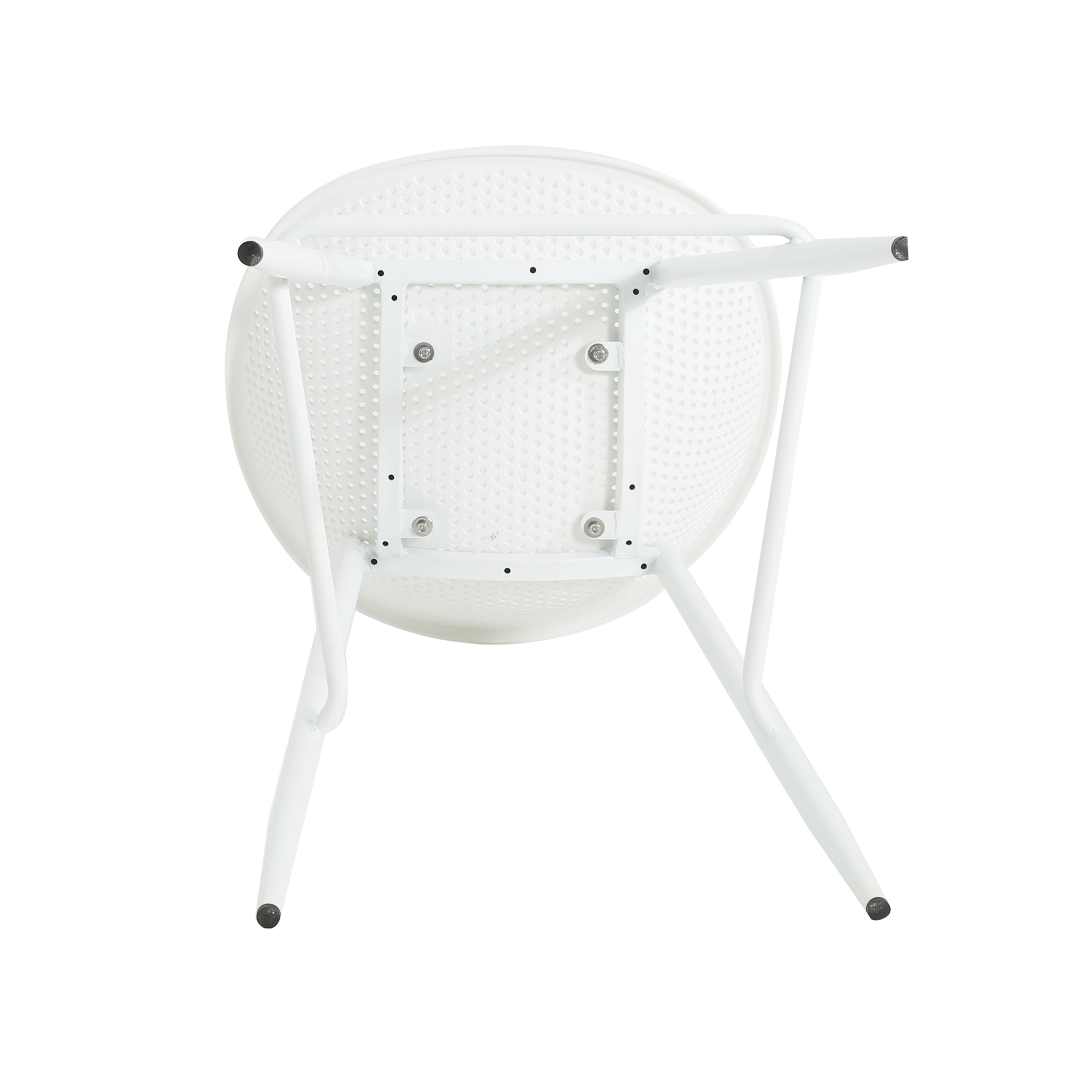 Gable Outdoor Bar Stool Set Outdoor Seating - White