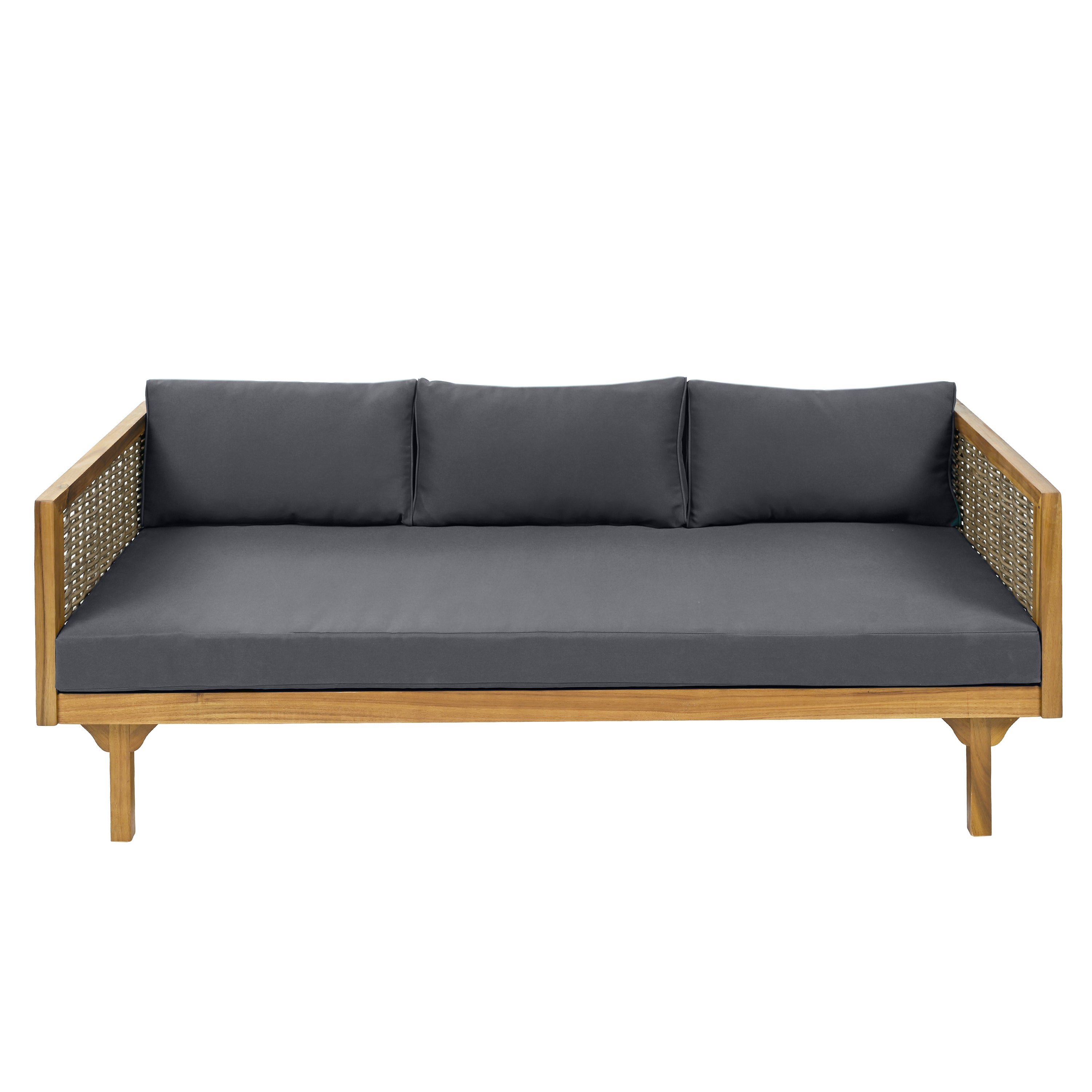 Outdoor Sectional Set Rattan Frame Garden