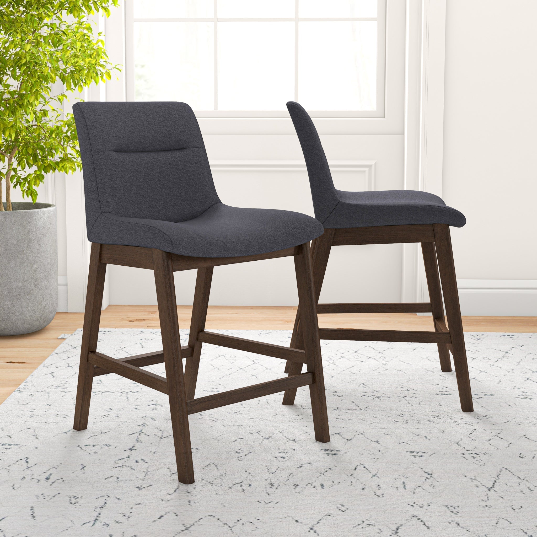 Danilo Dark Gray Counter Stool Set of 2
