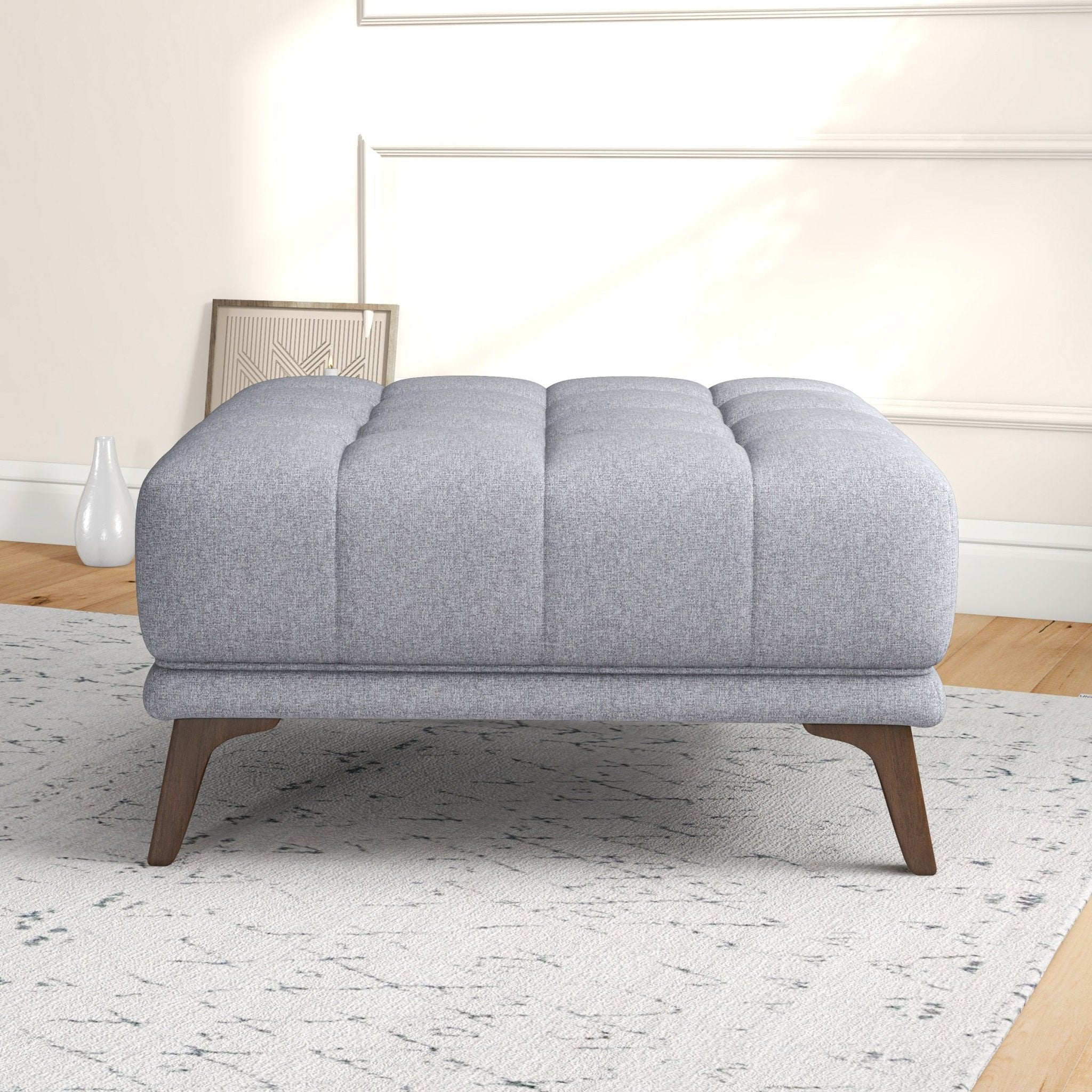 Kano Light Gray Ottoman