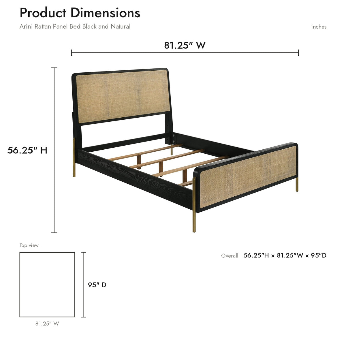 Product dimensions diagram