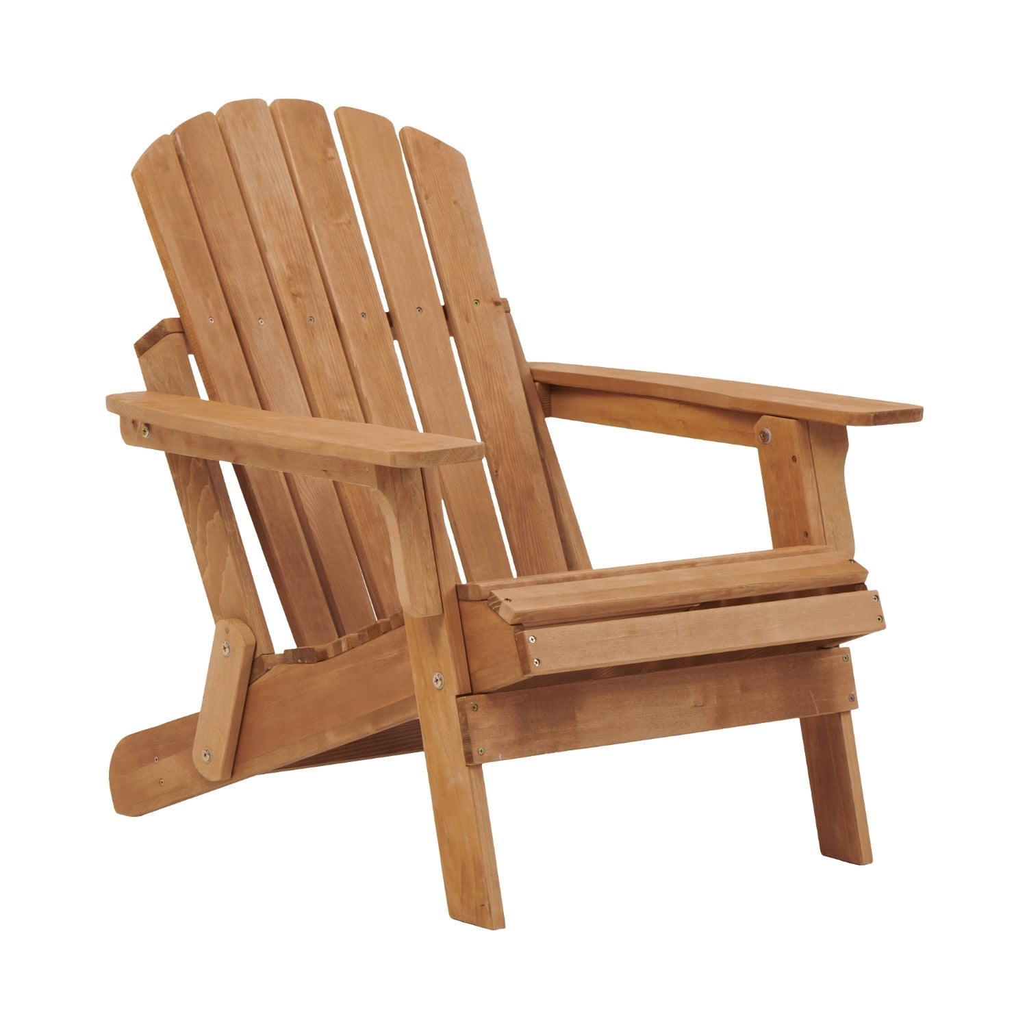 Oversize Outdoor Adirondack Chair Folding Design - Light Brown